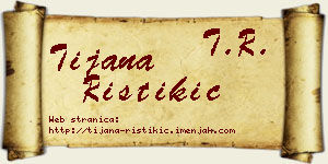 Tijana Ristikić vizit kartica